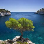 Vue panoramique d'une eau turquoise et d'une falaise pittoresque, idéale pour un mariage romantique en Provence. Ce cadre naturel, parfait pour une cérémonie grandiose, met en valeur l'élégance des événements sur mesure organisés par By Mademoiselle C. Imaginez un mariage de luxe au bord de la mer, entouré de paysages enchanteurs et de lieux exceptionnels. Un domaine privé comme celui-ci offre une ambiance sophistiquée pour une célébration unique,